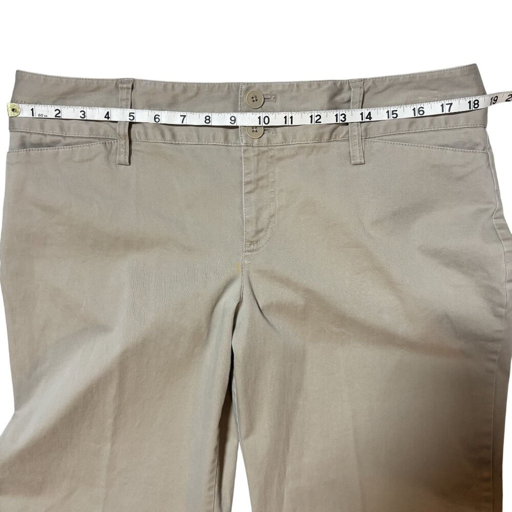 Loft Womens Wide Flare Leg Cotton Blend Pants Size 14 Career Office - Picture 3 of 8